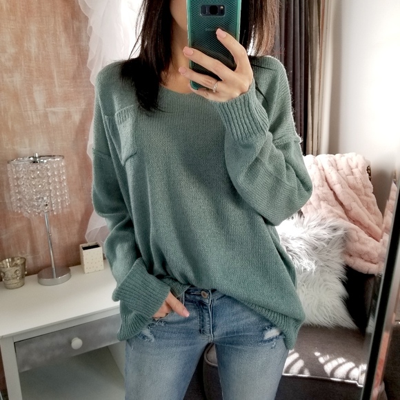 Fall Knit Sweater Top Slouchy Oversized Sweater - Picture 8 of 8